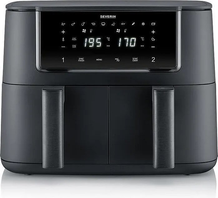 Frytkownica na gorące powietrze SEVERIN FR2463 8L podwójny kosz 2600W 10 programów z funkcją Sync Cook