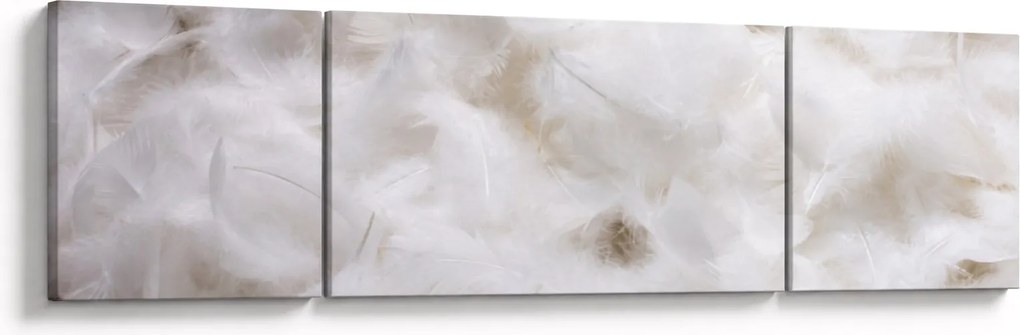 Obraz - Białe pióra (170x50 cm)