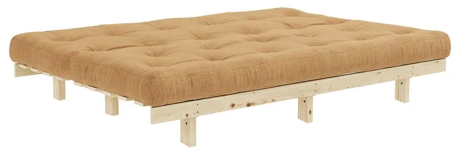 Jasnobrązowa sztruksowa sofa 200 cm Lean – Karup Design