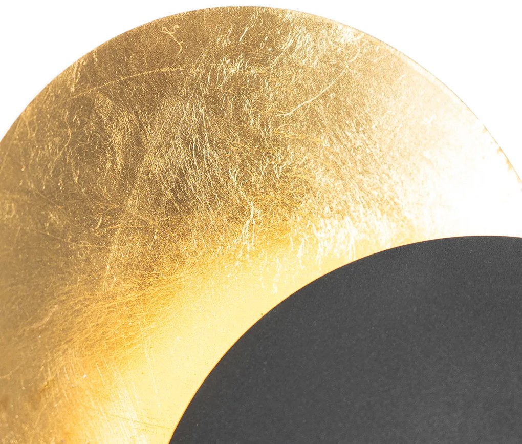 Inteligentna lampa ścienna czarna ze złotem, w tym WiFi G9 - Sunrise