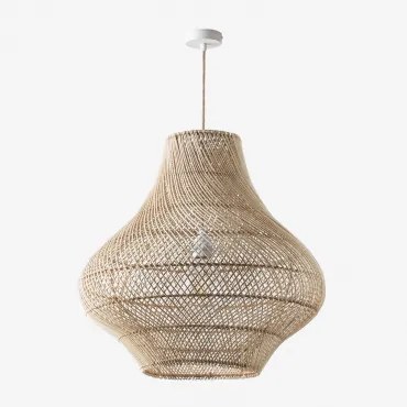 Lampa Sufitowa Magali Naturalny - Biała & Ø65 Cm Magali - Sklum