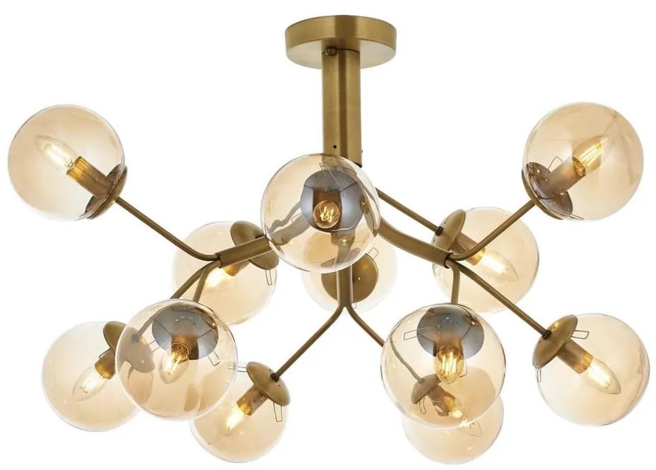 Przysufitowy żyrandol VARANA 12xE14/40W/230V brązowy