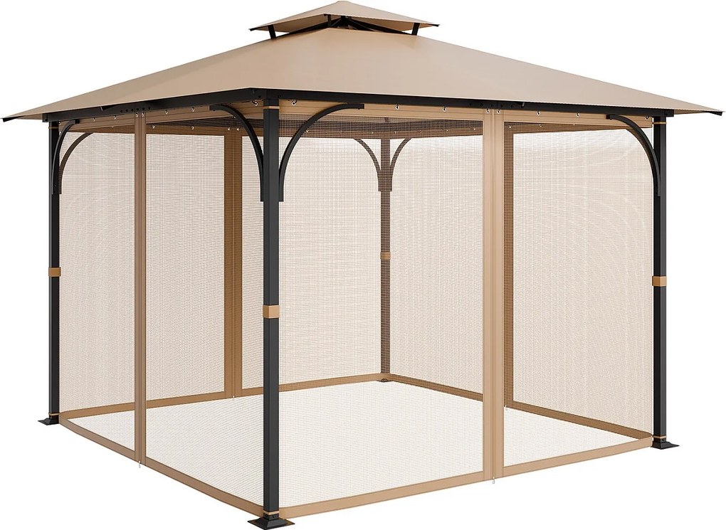 Namiot Ogrodowy SucceBuy Moskitiera do Altany 305 x 305 x 213.5 cm - Siatka w Zestawie