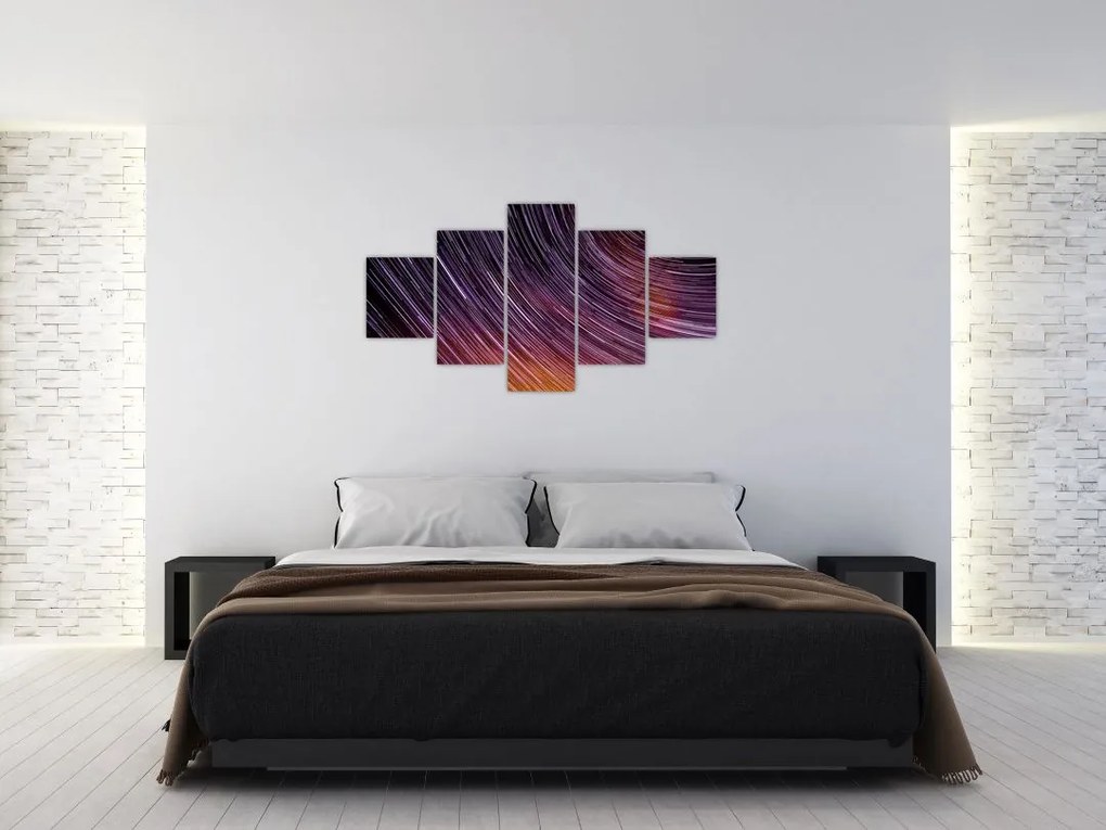 Obraz rozmytych gwiazd na niebie (125x70 cm)