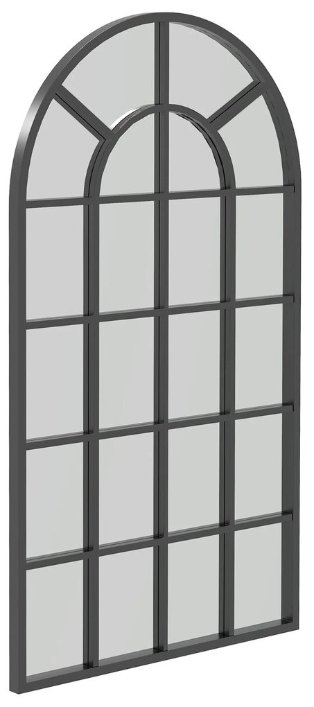 HOMCOM Lustro ścienny półokrągłe