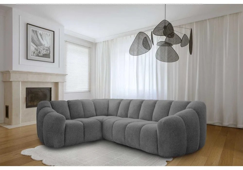 Szary narożnik (lewostronny/w kształcie litery L) Shell – Miuform