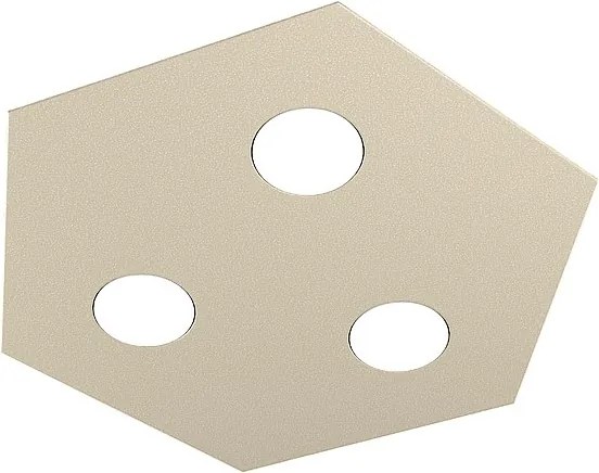 Lampa sufitowa sześciokątna Toplight, 3 światła maks. 9W z gniazdem GX53, struktura piaskowa, nowoczesny design 40x46x3cm