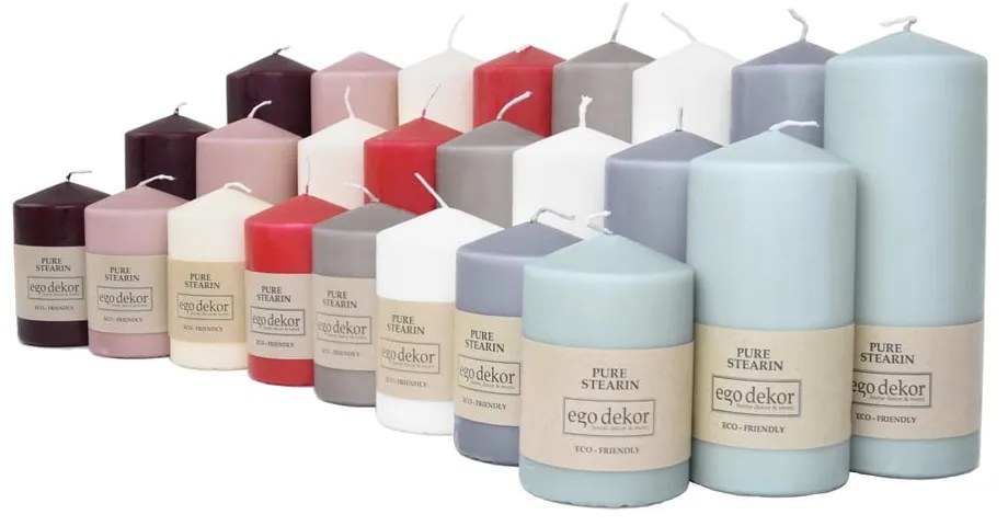 Śmietankowobiała świeczka Eco candles by Ego dekor Top, 50 h