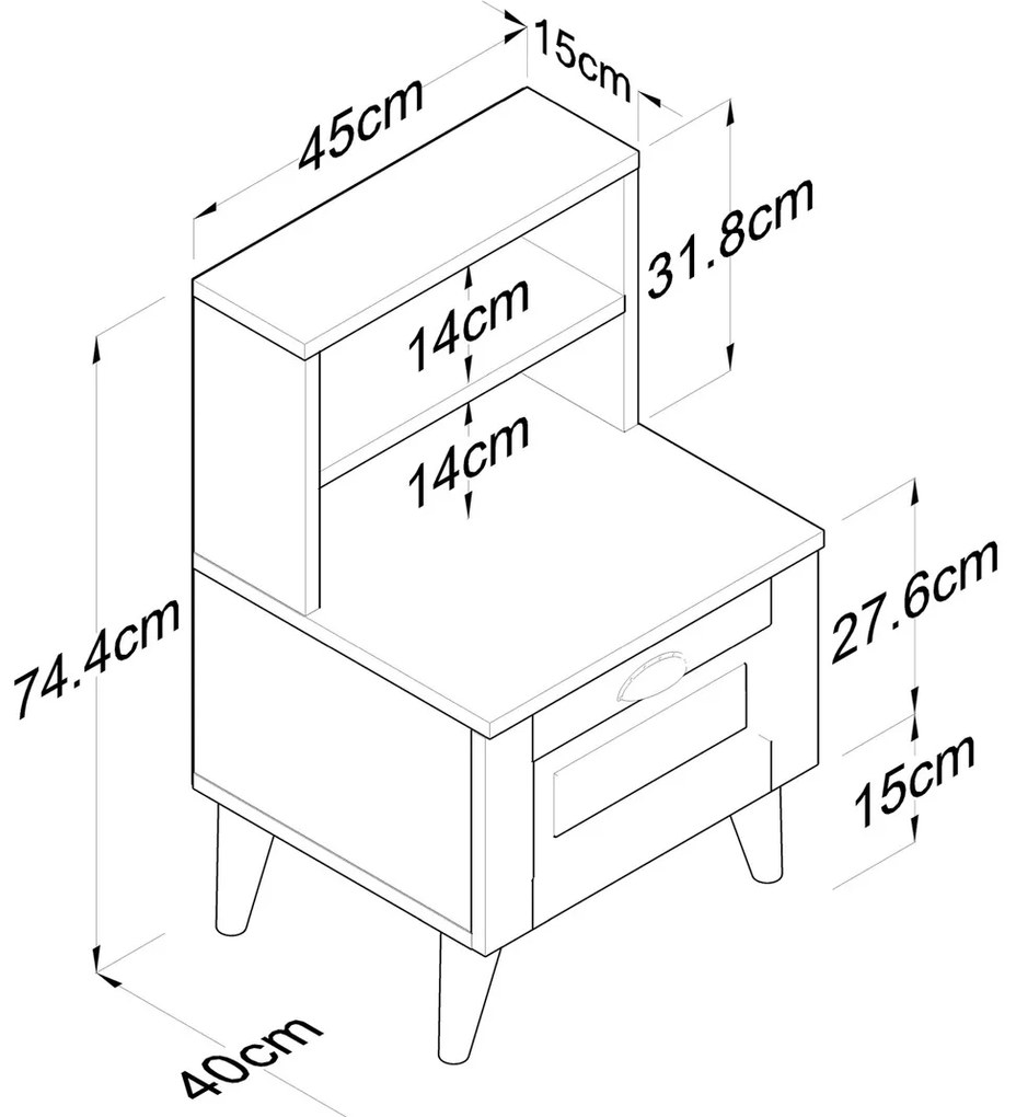Stolik nocny BD White