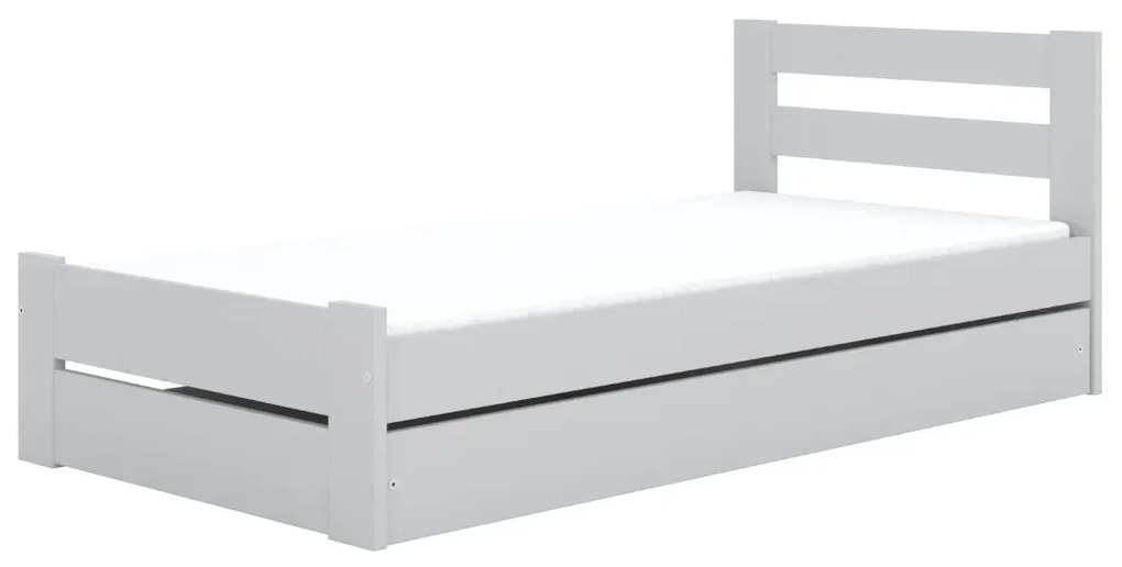 Łóżko dziecięce EMIL 180x90 z szufladą białe KOCOT KIDS