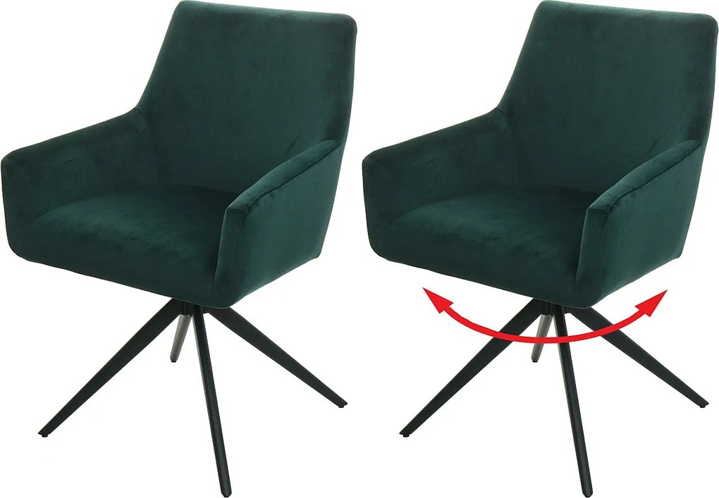 Krzesło do jadalni MCW-L91 (zestaw 2 sztuk),  zielony