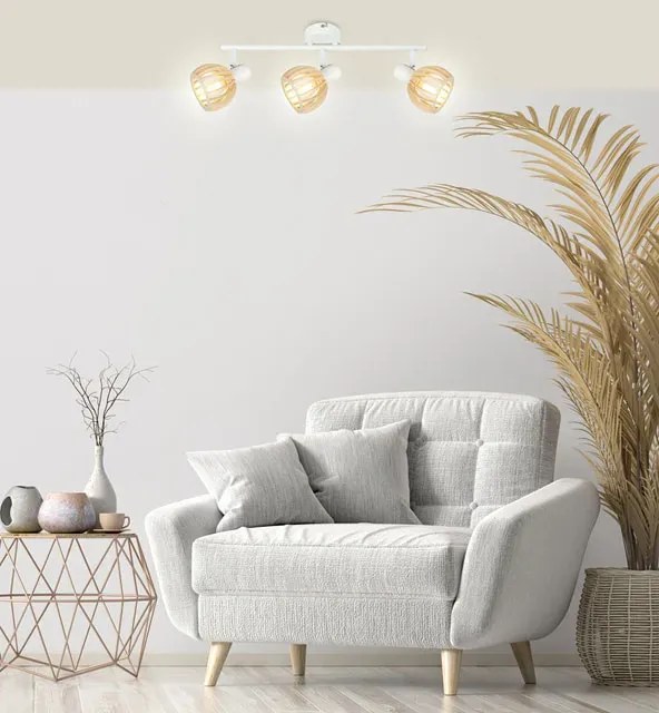 Biała stylowa lampa sufitowa do salonu - K088 T9-H35