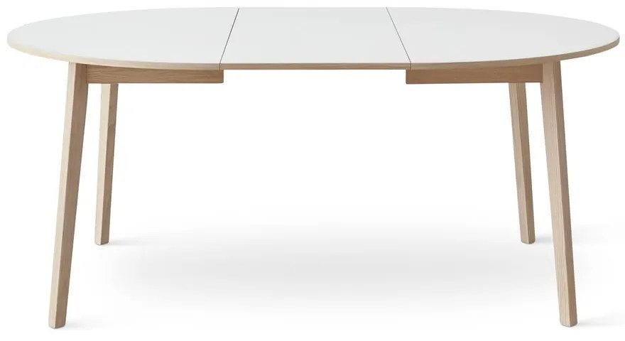 Okrągły rozkładany stół z dodatkowym białym blatem ø 130 cm Single – Hammel Furniture