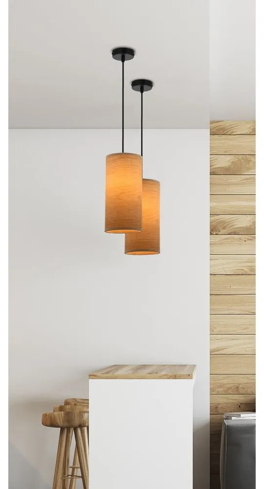 Jasnobrązowa lampa wisząca ø 12 cm Ballo – Candellux Lighting