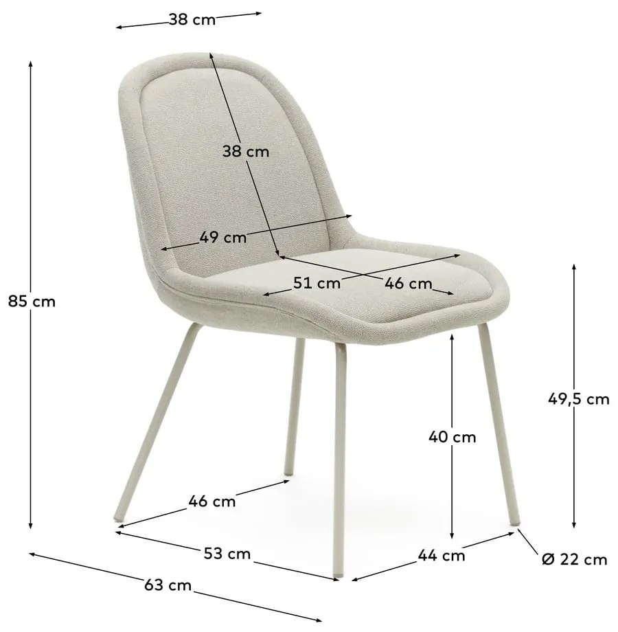 Beżowe krzesło Aimin – Kave Home