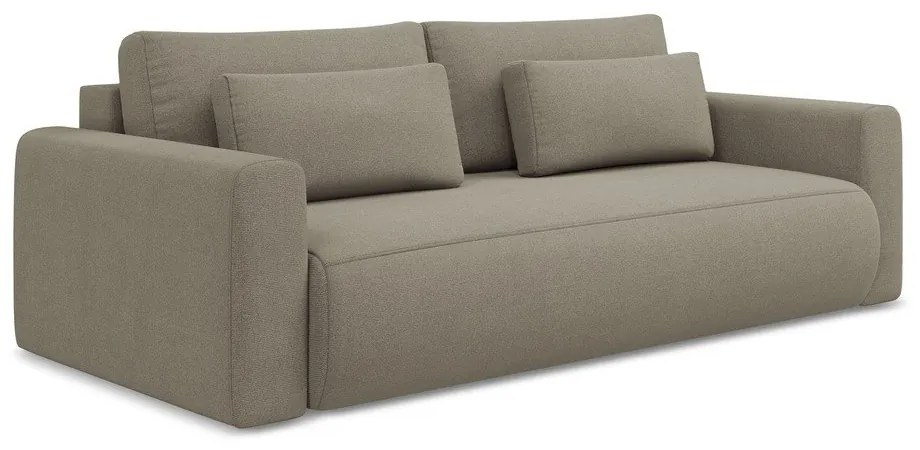 Jasnobrązowa rozkładana/ze schowkiem sofa 238 cm Kapua – Makamii
