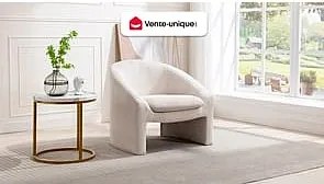 Fotel z kremowego sztruksu - OSSANA