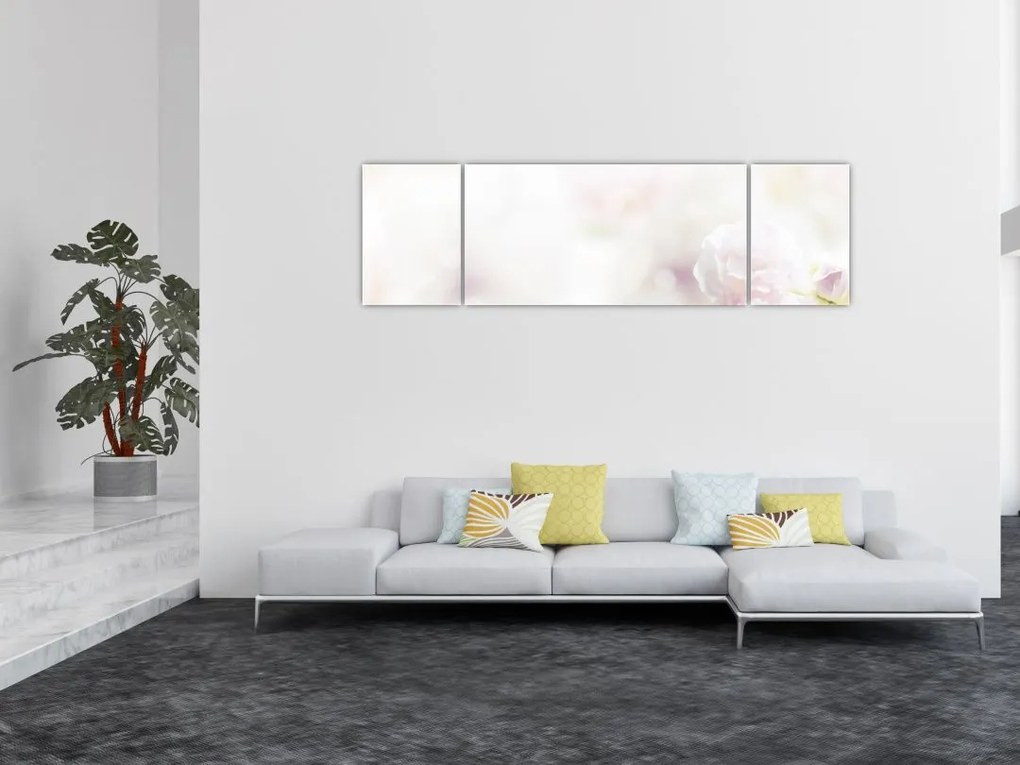 Obraz delikatnych kwiatów (170x50 cm)