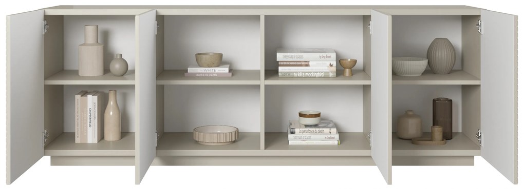 Komoda Asha 200 cm czterodrzwiowa - kaszmir