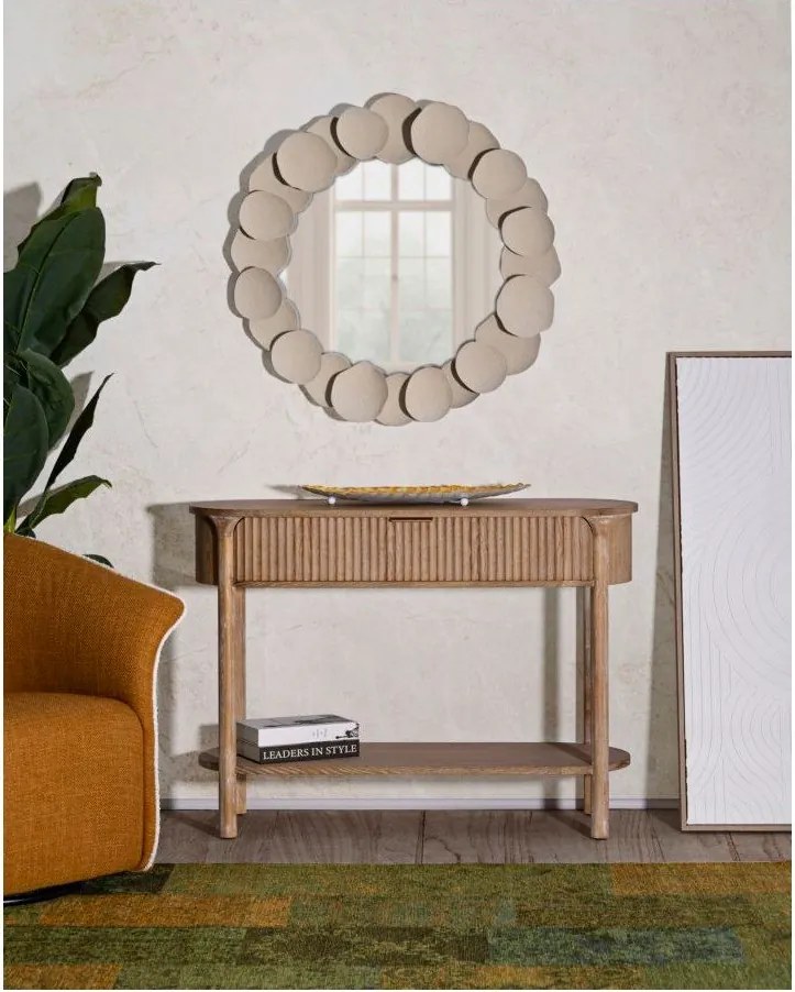 Konsola z litego drewna jodłowego w naturalnym kolorze 40x110 cm Gothenburg – Mauro Ferretti