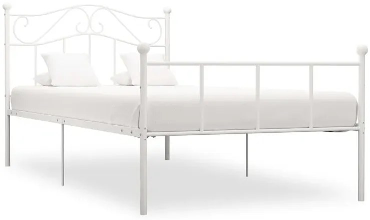 Białe metalowe łózko w stylu loft 100x200 cm A0-T29