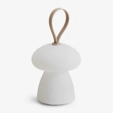 Bezprzewodowa Lampa Stołowa Led Na Zewnątrz Z Polietylenu Atilia Distressed White - Sklum