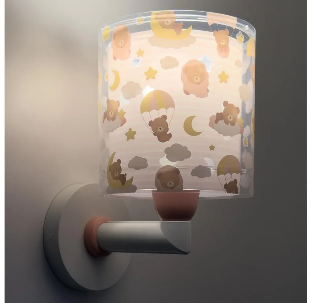 Dalber 41579S - Kinkiet dziecięcy BABY TEDDY 1xE27/15W/230V różowy