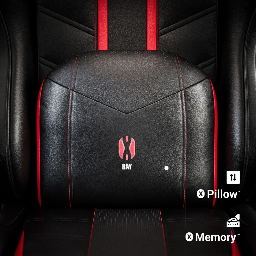 Krzesło dla graczy Diablo X-Ray King Size czarno-czerwony