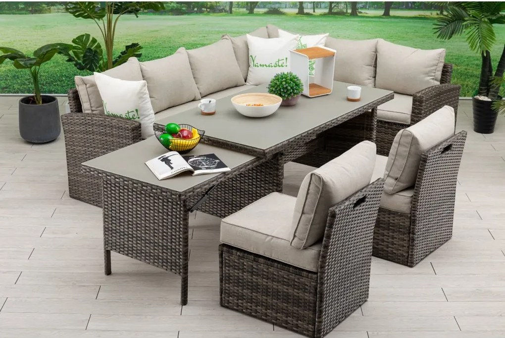 Doppler AVILA ogrodowy zestaw wypoczynkowy 2+1+1