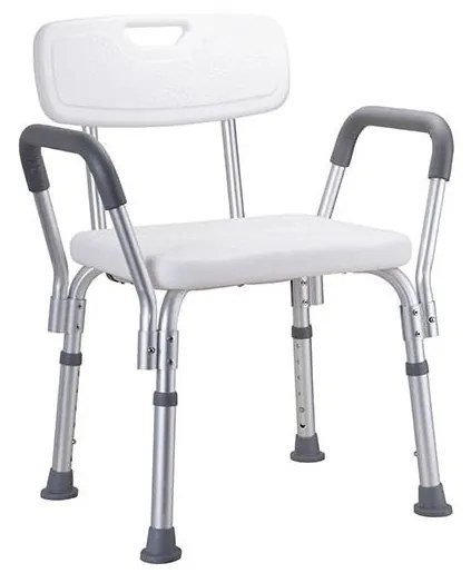 Stołek 56x66 cm srebrny/biały