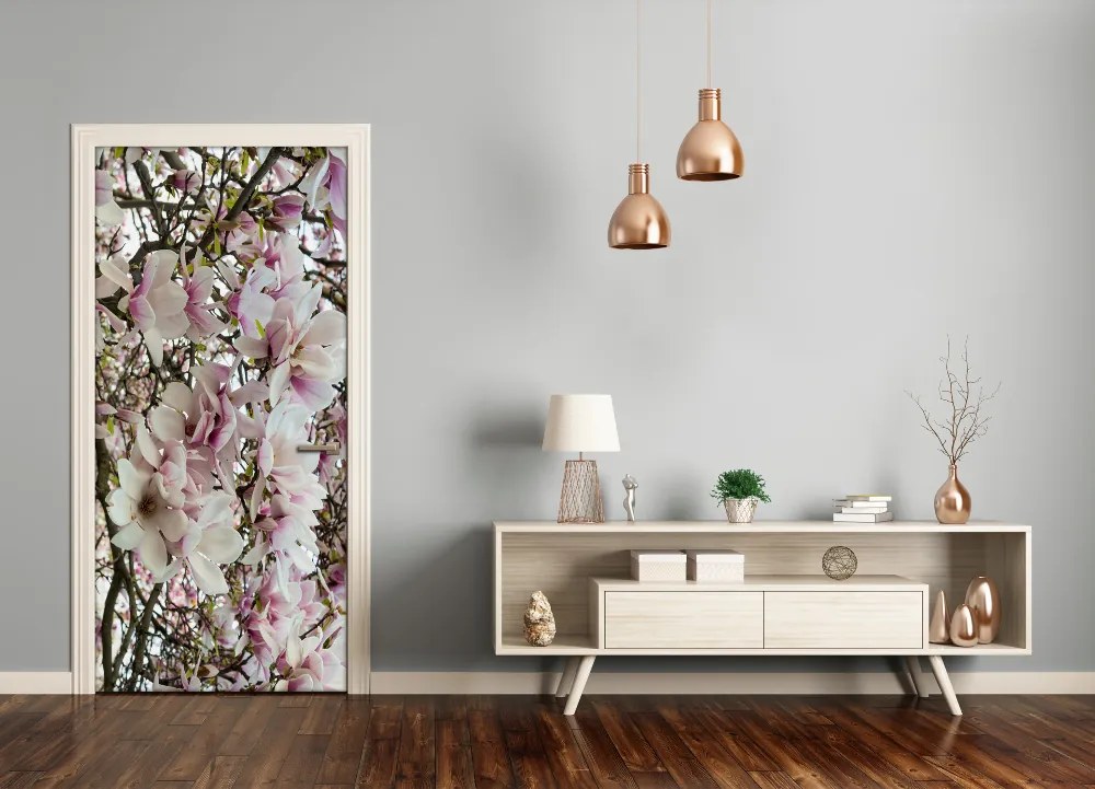 Nalepka Naklejka fototapeta na drzwi Kwiaty magnolii