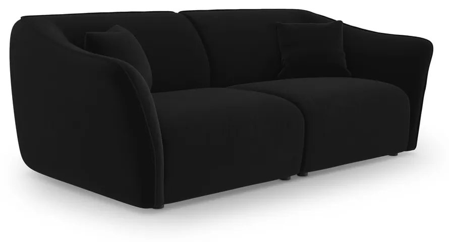 Czarna aksamitna sofa 206 cm Tokyo – Cosmopolitan Design