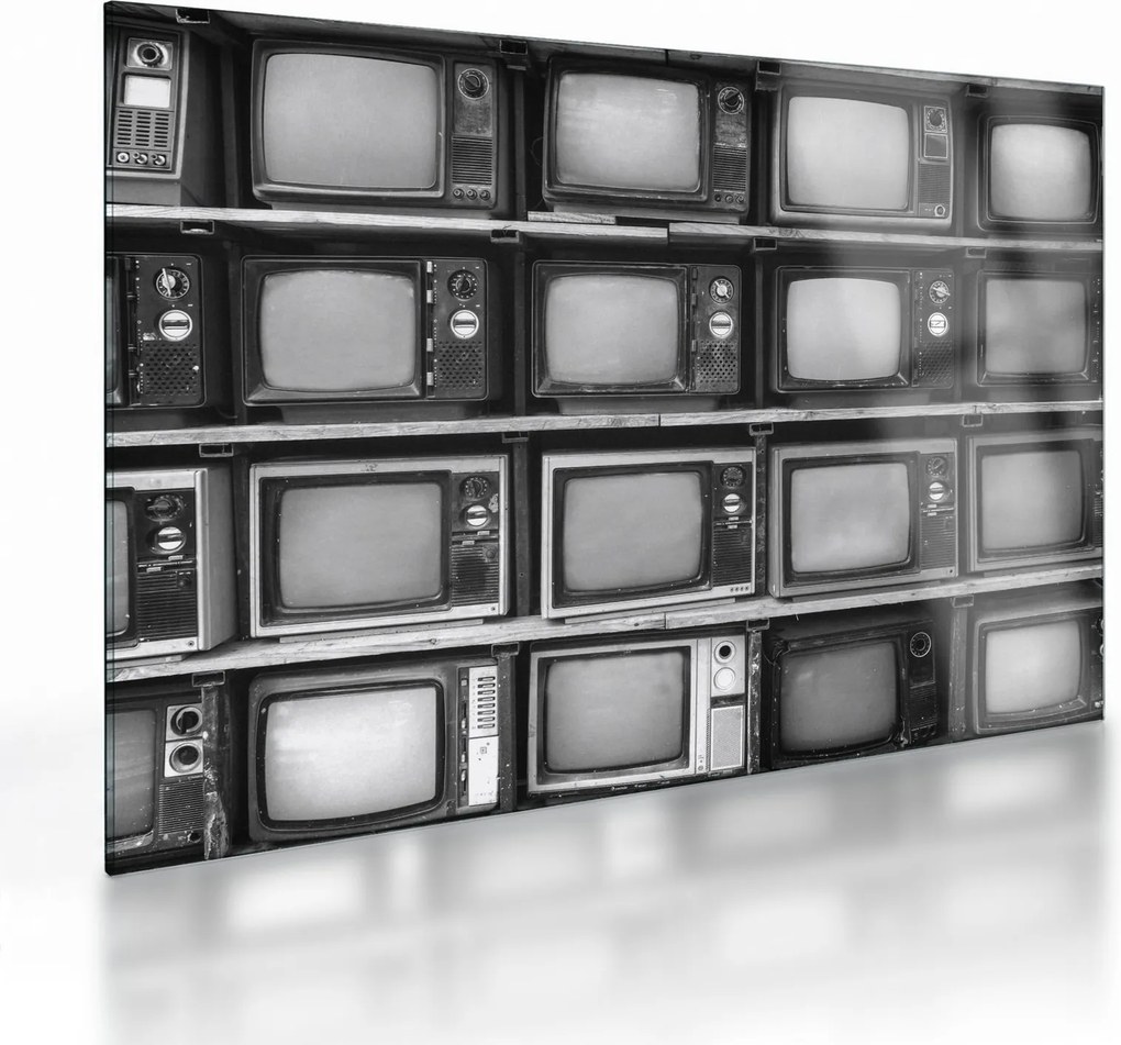 Obraz na szkle - Retro TV (70x50 cm)
