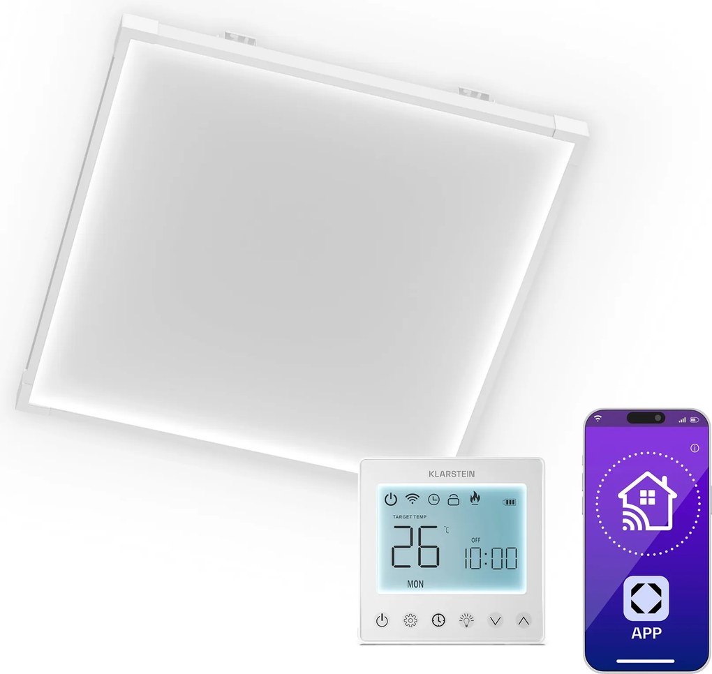 Klarstein Wondersky Smart 360W 60x60cm Panel na podczerwień Biały