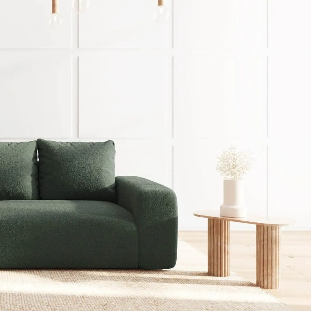Zielony narożnik z materiału bouclé (lewostronny/z szezlongiem) Monce – Rodier