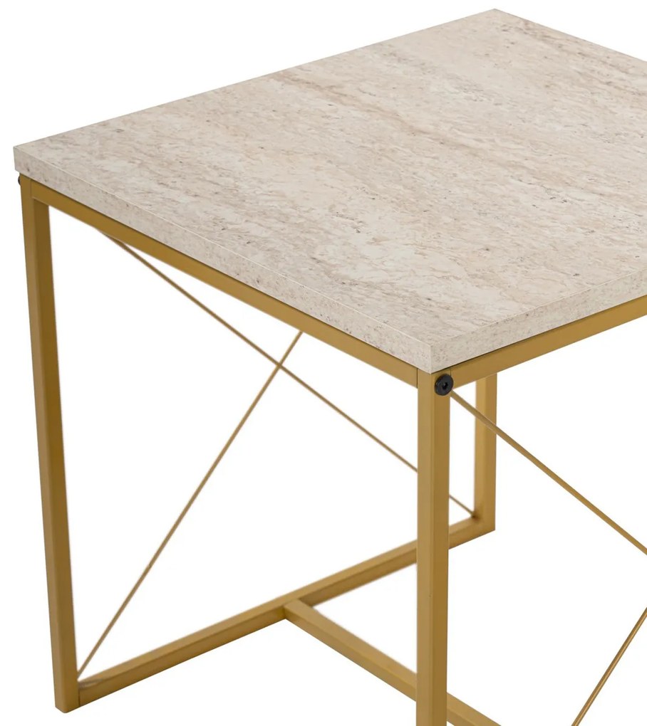 Stolik konferencyjny Defne Gold Travertine