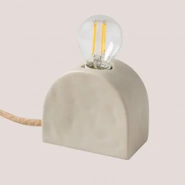Ceramiczna Lampa Stolowa Fiana Kremowa - Sklum