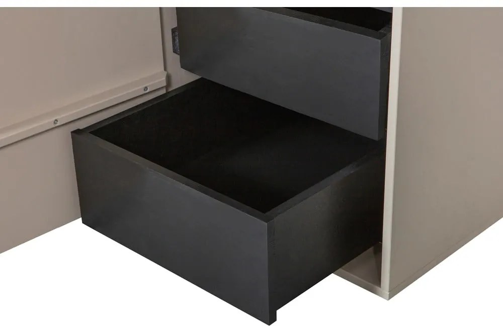 Kremowa szafa modułowa z litego drewna sosnowego 400x200 cm Daily – vtwonen