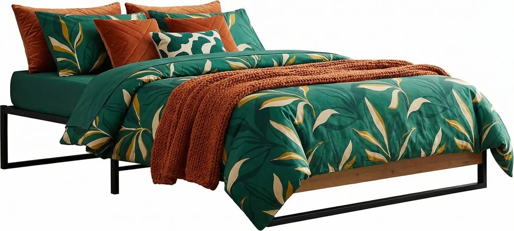 Czarne metalowe łózko pojedyncze 90x200 cm N5-W36