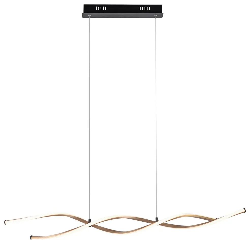 Designerska lampa wisząca złota z wbudowaną diodą LED z możliwością ściemniania - ZinaDesignerski Oswietlenie wewnetrzne