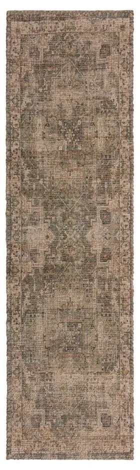 Chodnik z mieszanki juty tkany ręcznie w kolorze khaki 60x230 cm Selena Jute Traditional – Flair Rugs