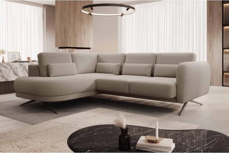 Narożnik ILUSIO L z elektryczną regulacją w tkaninie Now Or Never 16 WERSAL