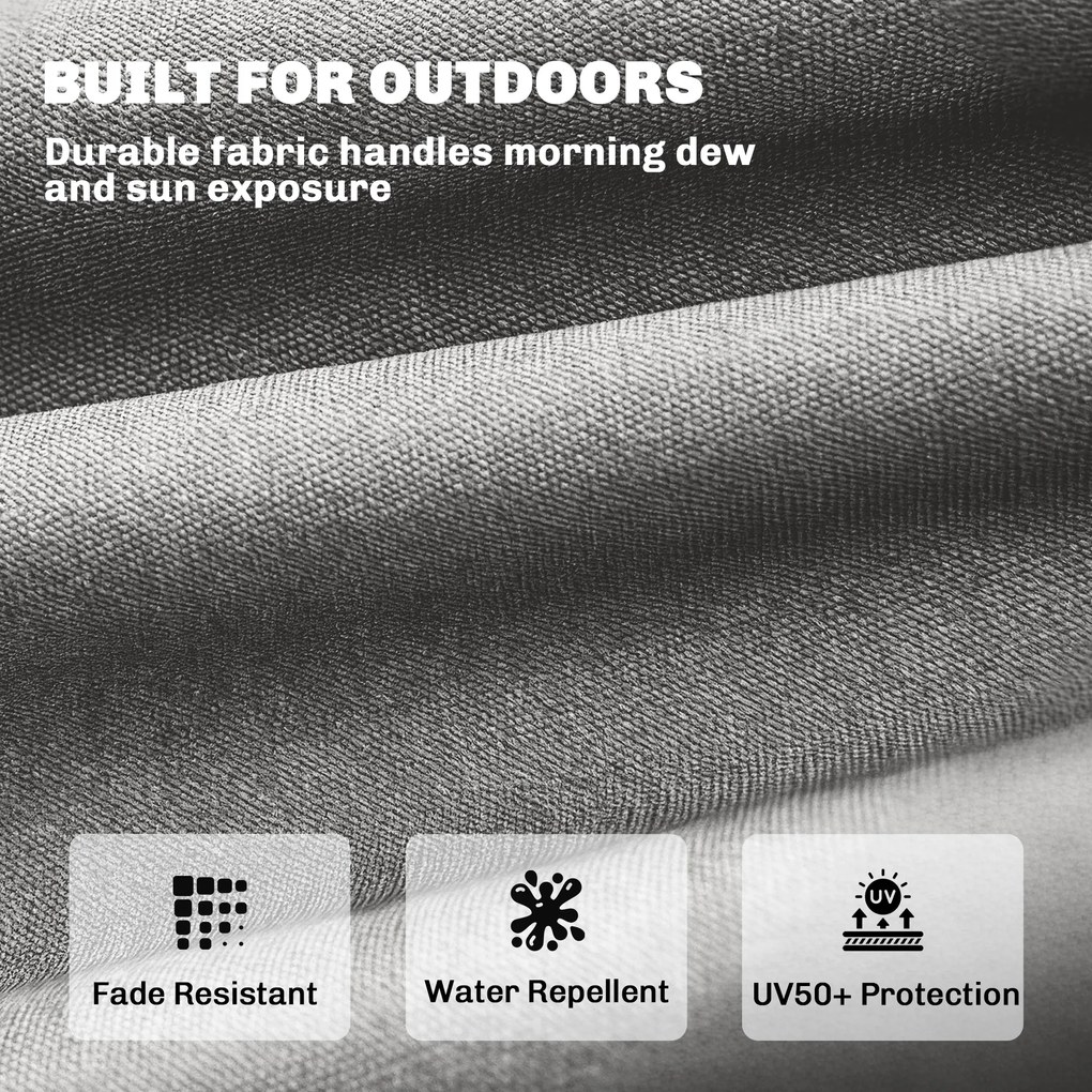 Outsunny Poduszka na Palety Zdejmowana Poduszka z Paskami Mocującymi Ogrodowa 198 x 65 x 13 cm Jasnoszary | Aosom PL