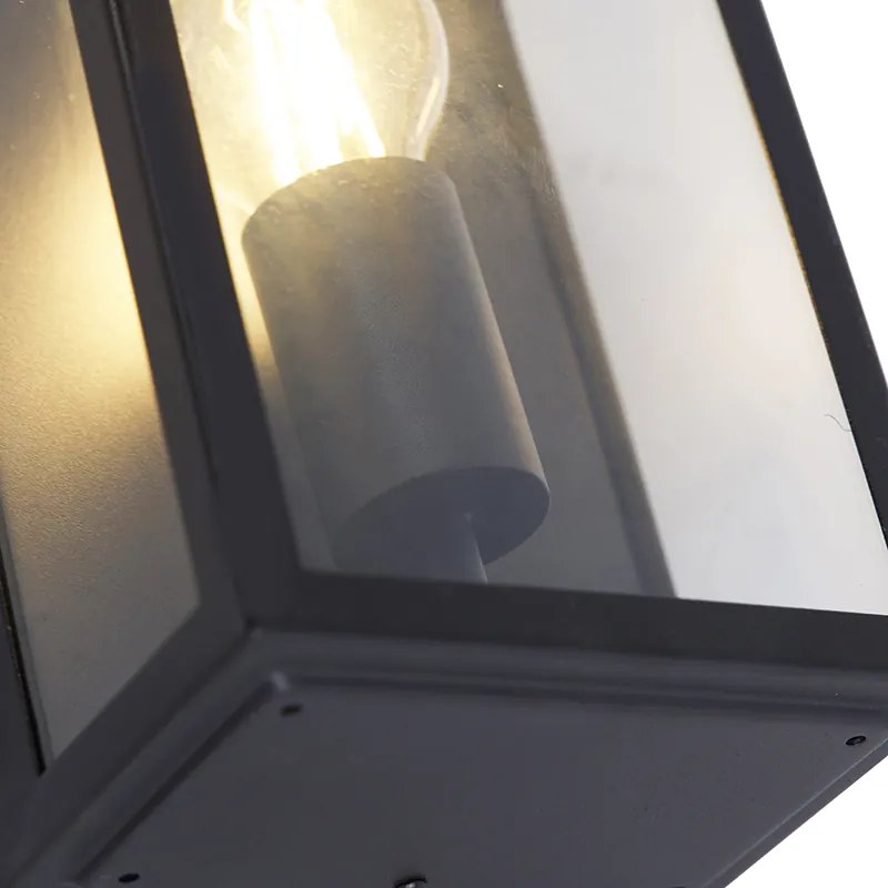 Zewnetrzna Inteligentna lampa ścienna zewnętrzna czarna 25,5 cm z WiFi A60 IP44 - Rotterdam Rustykalny / Vintage Oswietlenie zewnetrzne