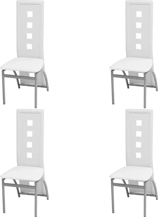 Komplet 4 białych krzeseł do stołu M8-L20