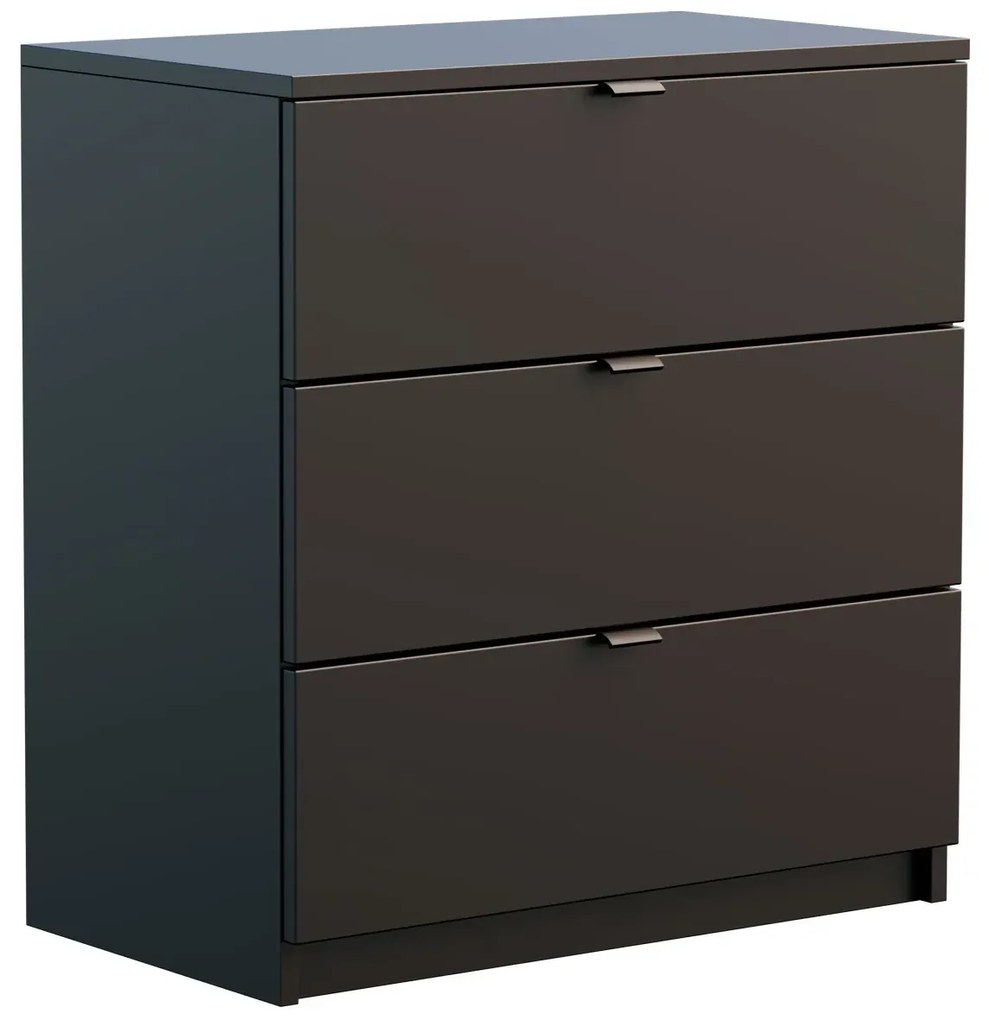 Czarna nowoczesna komoda z szufladami M1-G68