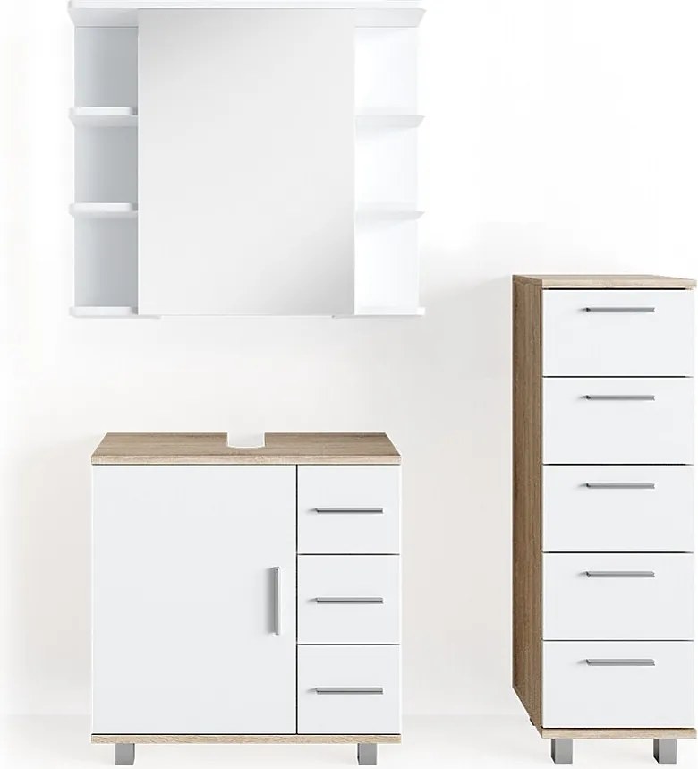 Zestaw mebli łazienkowych sonoma 60x33x60.8 ilias