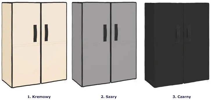 Czarna materiałowa szafka na buty W2-D09