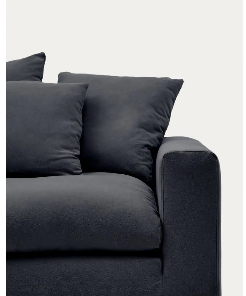 Antracytowy pokrowiec na sofę 240 cm Nora – Kave Home