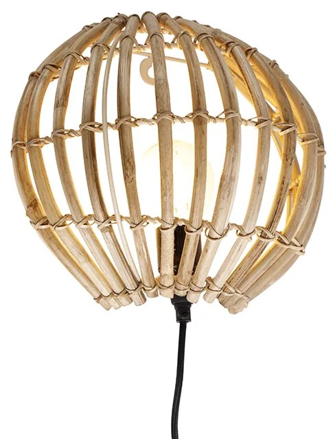 Rustykalna lampa ścienna bambusowa - Canna